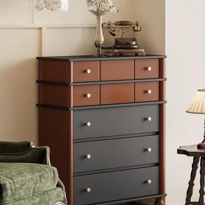 Commode rétro pré-vintage de style américain, meuble de rangement mural pour salon et chambre à couc