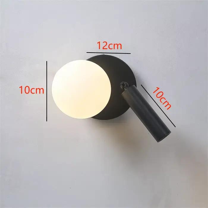 Applique Murale LED Rotative au Design Nordique Moderne, Luminaire Décoratif d'Nik, Idéal pour une C