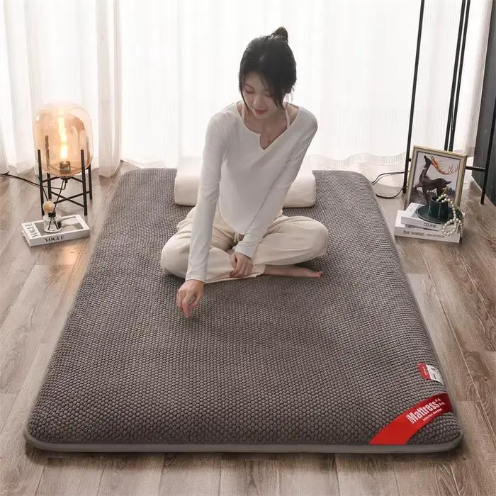 Matelas épais pliable japonais, tapis de Tatami épais enroulable, matelas de lit matelassé pour chai