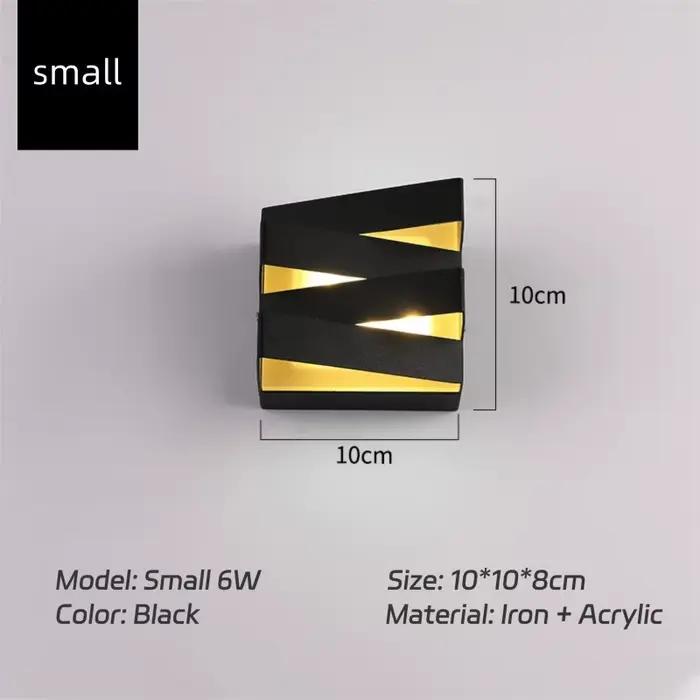 Lampe murale carrée minimaliste moderne à LED pour chambre à coucher, tête de lit, couloir, chambre 