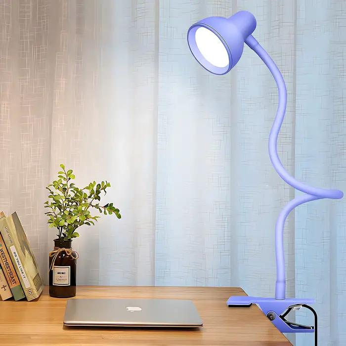 Lampe de Table Flexible USB lampe d'alimentation lecture livre lumière avec support pince étude lamp