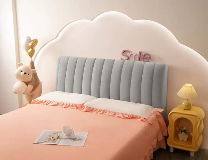 Housse de tête de lit matelassée en peluche tout compris, couverture de tête de lit en velours doux,