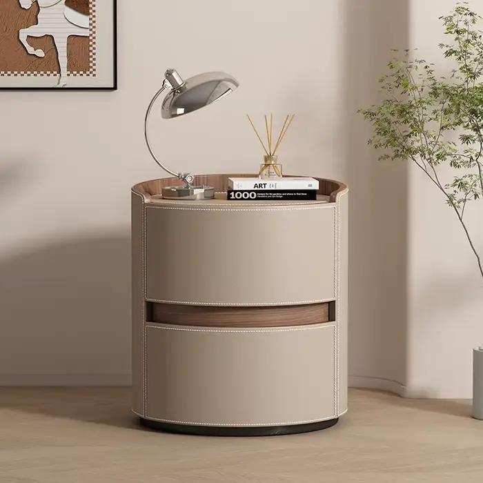 Tables de chevet rondes pour chambre à coucher, esthétique minimaliste, délicates et créatives, gain