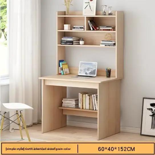 Bureau d'ordinateur moderne et simple pour la maison, avec étagère intégrée, idéal pour la chambre d