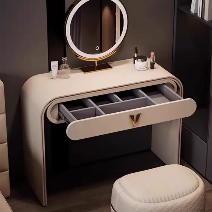 Coiffeuse au Design moderne, style nordique De luxe, rangement esthétique, miroir De maquillage, meu