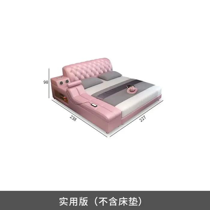 Lit Tatami King Size avec Cadre, Bibliothèque et Rangement, Luxe 180x200, pour Chambre Adulte, Burea