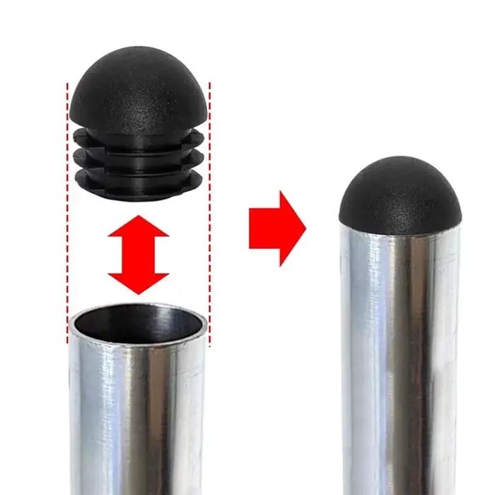 Bouchon de tuyau rond en plastique noir/blanc, Tube antidérapant pour pied de chaise, couvercle anti