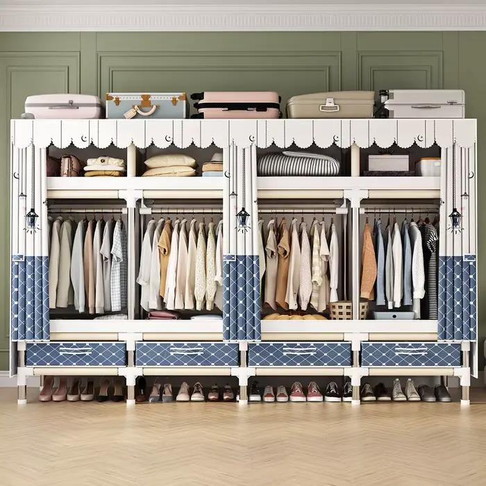 Armoire en tissu pliable Portable surdimensionnée pour chambre à coucher, organisateur de vêtements 