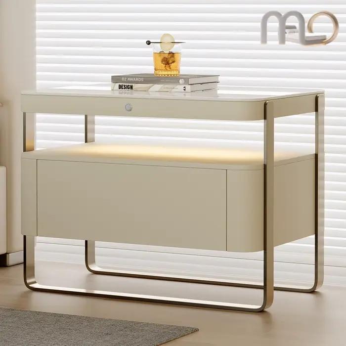Table De chevet minimaliste, rangement, pieds De sol, Table De chevet De luxe Unique, esthétique drô
