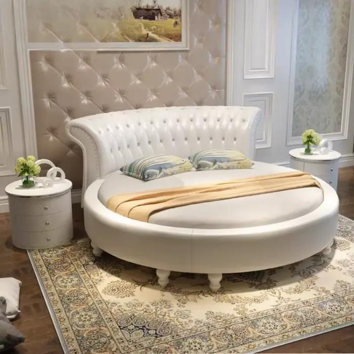 Lit double fantaisie rembourré, salon français, Queen enfants, Cama De Lujo Para dortoir, ensemble D