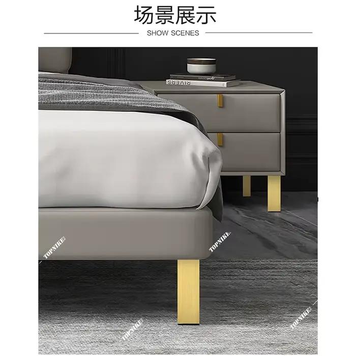 Pieds de meubles noirs pieds d'armoire carrés réglables pieds de Support en aluminium coussin canapé