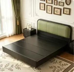 Tête de lit capitonnée, lit fantaisie vintage en bois, lit français double, meubles de luxe pour cha