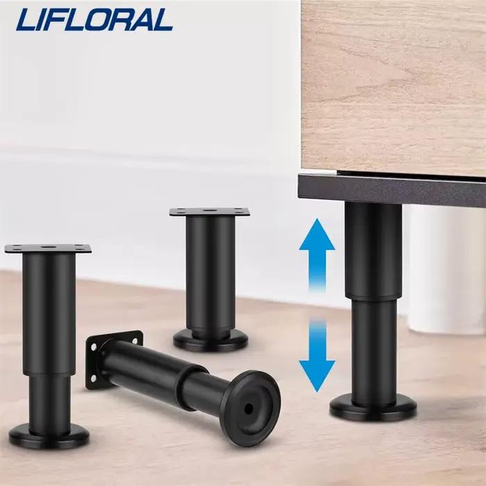 Poutre de lit télescopique réglable, pied de support renforcé, jambe de meubles, pied de canapé, rem