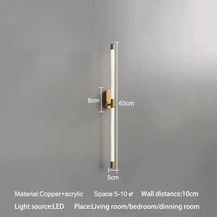 Lampe murale de chevet minimaliste longue pour chambre à coucher, lampe murale moderne minimaliste n