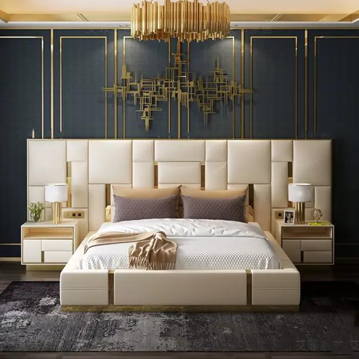 CH8831 Plus ensemble de chambre à coucher de haute qualité ensemble de lit ottoman de luxe moderne l