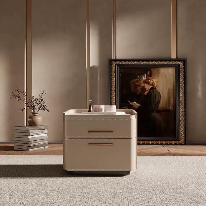 Table De chevet De rangement De luxe, tiroir Simple esthétique, Table De chevet italienne, tendance 