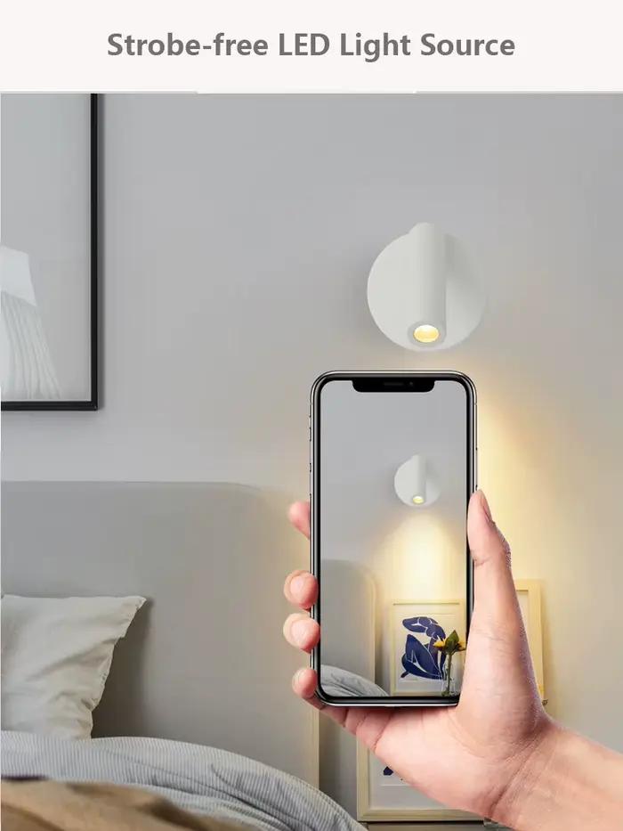 Applique murale LED réglable, lampe de lecture de chevet créative pour hôtel, chambre à coucher, étu