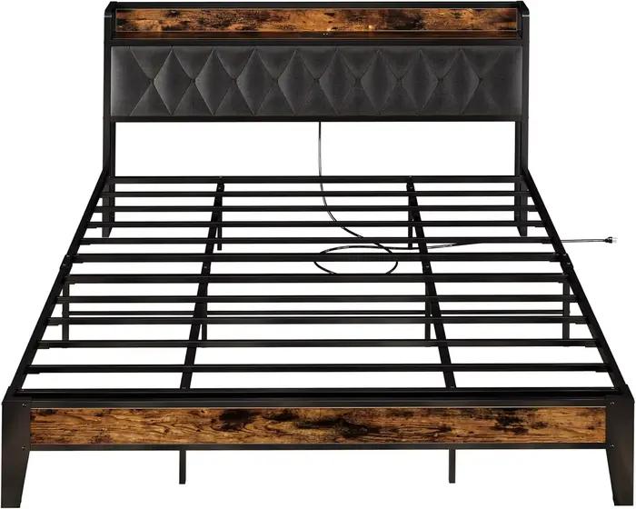 ANCTOR-Cadres de lit, planche de sauna de rangement avec prises, pas de bruit, pas besoin de ressort