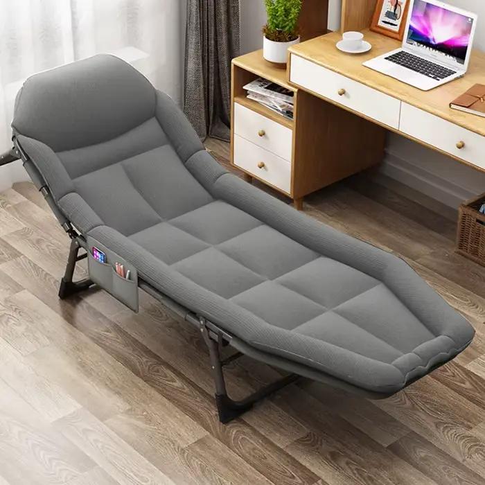 Lit pliable d'intérieur Simple, chaise inclinable réglable à plusieurs vitesses pour bureau, lit de 