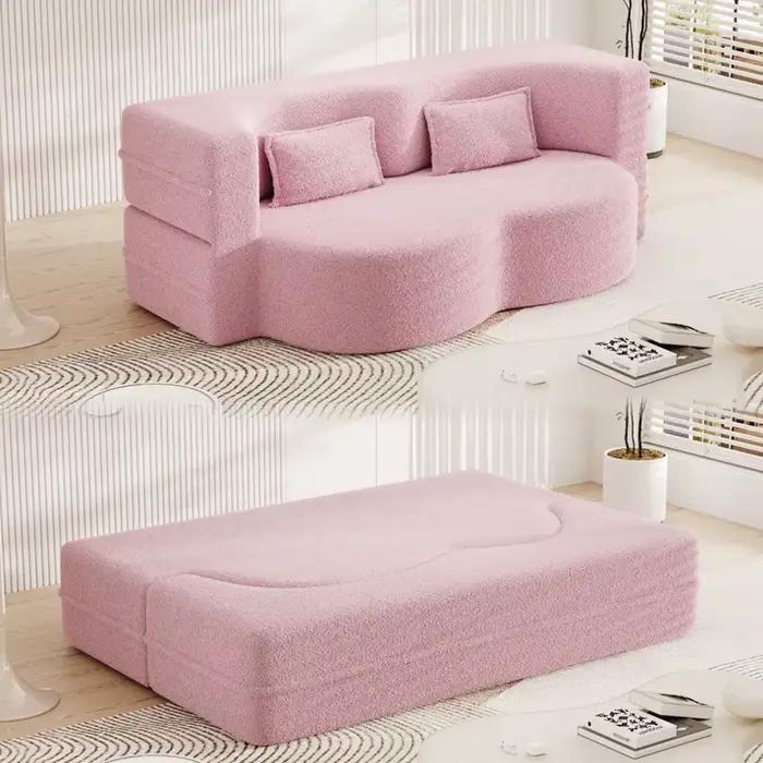 Canapé-lit Double confortable, petit canapé de salon à Double usage, canapé-lit pliable à Compressio