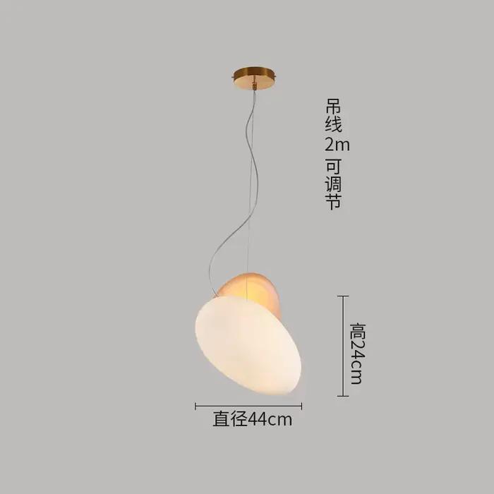 Lampe LED Suspendue en Forme de Galets de Verre, Luminaire Décoratif d'Nik, Idéal pour une Chambre à