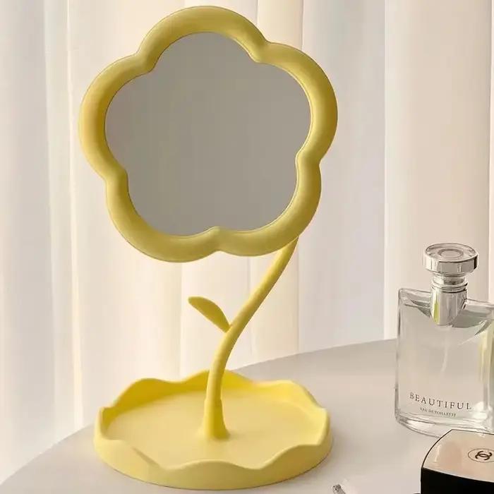 Miroir de bureau miroirs à fleurs dortoir créatif bureau en ligne célébrité Gao Yan valeur miroirs p
