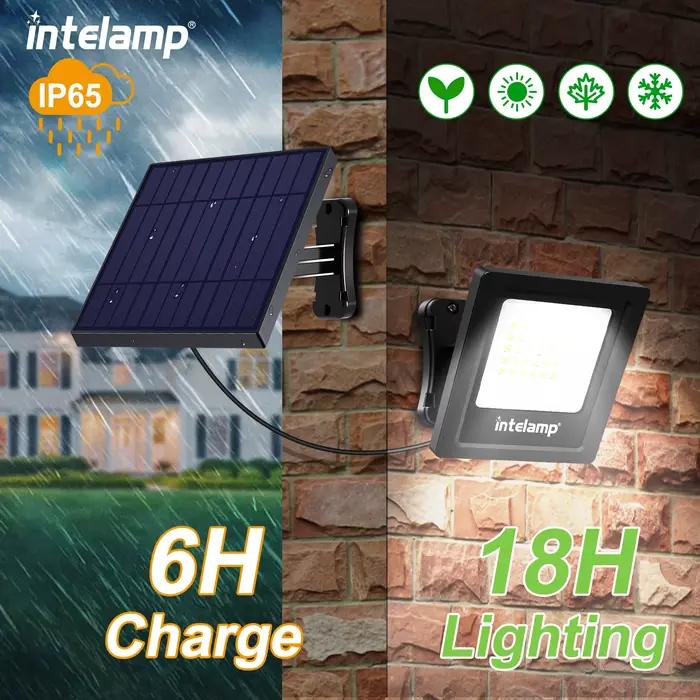 Lampe solaire d'extérieur 4400mah 1200LM, lot de 2, lampe solaire étanche, éclairage de rue, lumière
