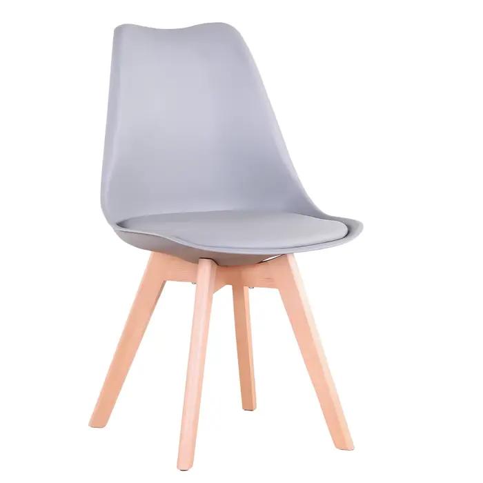 Ensemble de 6 chaises de salle à manger modernes et minimalistes, siège rembourré en PU, pieds en bo