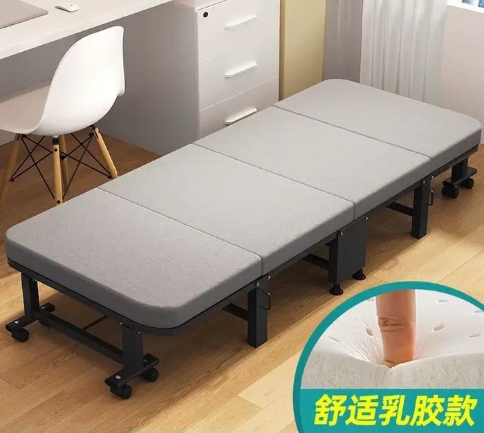 Lit pliant avec matelas, maison élégante, facile à déplacer et permettant de gagner de l'espace, pou