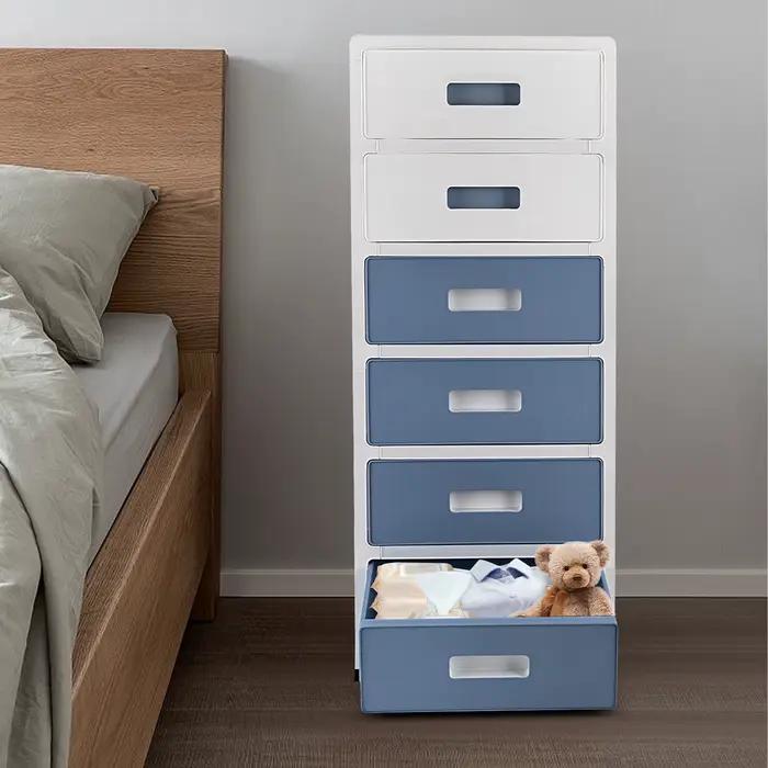 Armoire à tiroirs à 6 niveaux, tour en plastique, organisateur de bureau pour cuisine, salle de bain