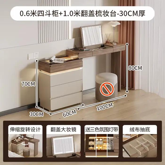 Chambre moderne coiffeuse fleurs femmes filles confortable coiffeuse bijoux industriels Moveis Para 