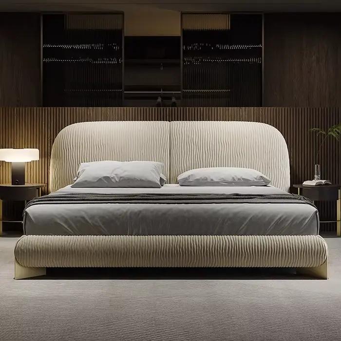 Lit Unique minimaliste luxe King tables de chevet lit de salon Double français Muebles Para dortoir 
