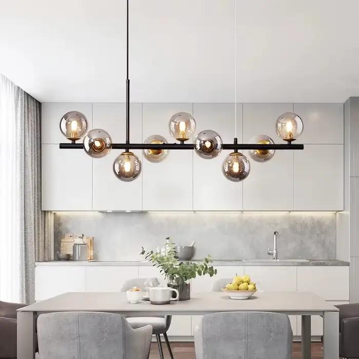 Lampe LED Suspendue en Forme de Boule de Verre au Design Nordique Moderne, Luminaire Décoratif d'Nik