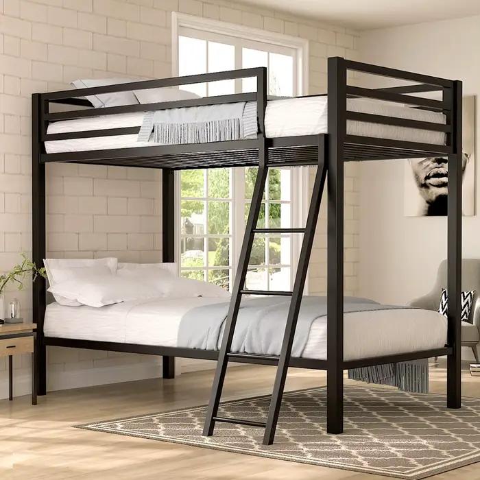 Lits meubles d'école lit en métal meubles de chambre adulte dubaï acier fer métal lit superposé prix