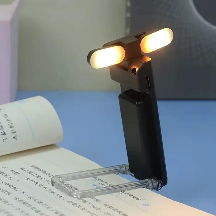 Lampe de lecture, lampe de livre rechargeable par USB pour lire la nuit au lit, lampe de marque-page