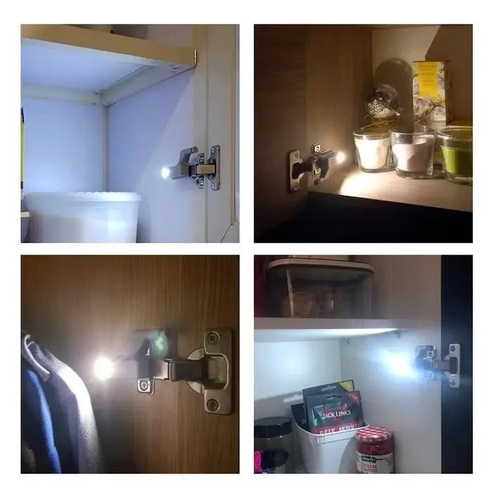 Charnière intérieure à LED, lampe sous-meuble universelle, capteur de garde-robe, lampe de nuit pour