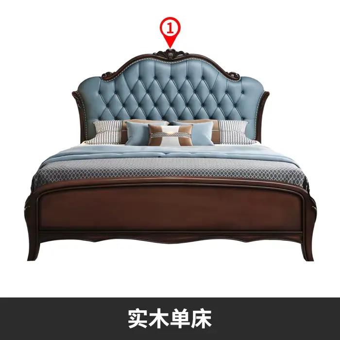 Lit King Size avec tête de lit, rangement, tiroirs multifonctionnels, tables de chevet modernes, meu