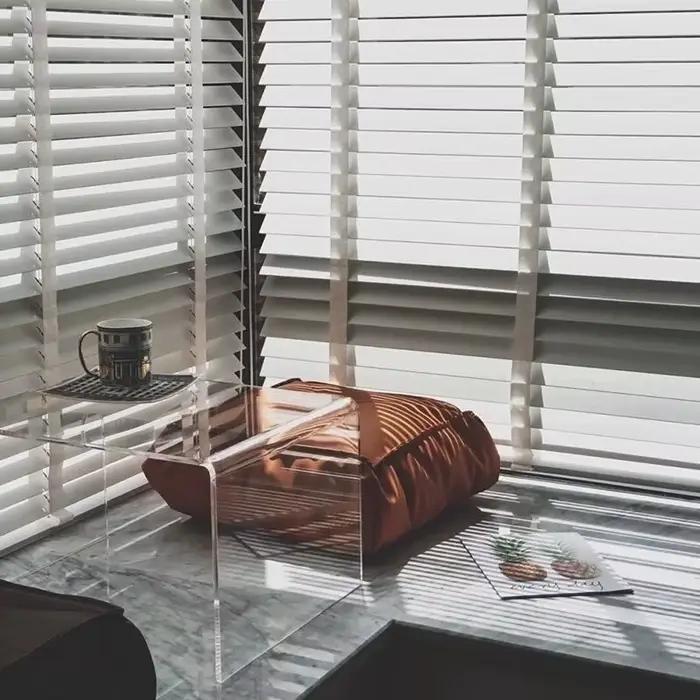 Tabouret en plastique Transparent moderne minimaliste, support de rangement décoratif en forme de U 