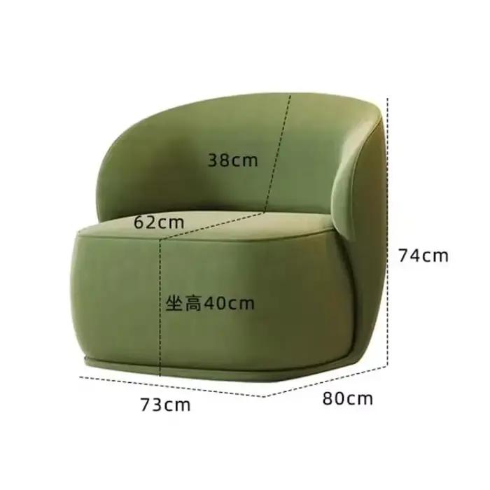 Chaise d'appoint en cuir PU, chaise de Club ronde moderne, fauteuil baril rembourré, canapé simple p