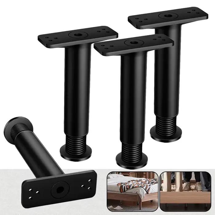 Pied de support Rap-Duty réglable télescopique pour cadres de lit et meubles, acier plastique robust