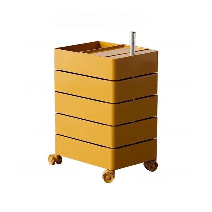 Armoire de rangement mobile T1, table de chevet rotative, salon, côté maison, multicouche, stockage 
