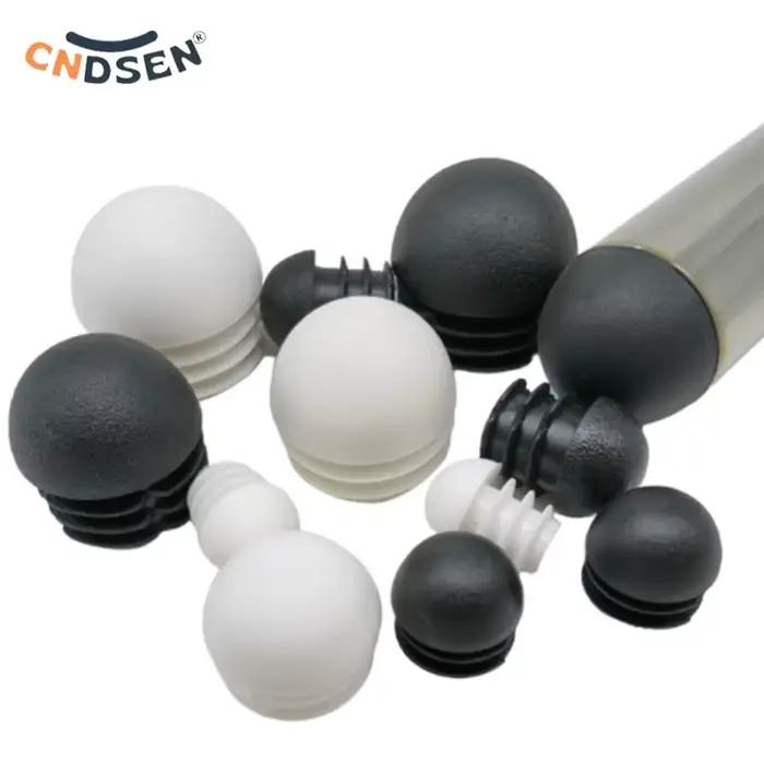 Bouchon de tuyau rond en plastique noir/blanc, Tube antidérapant pour pied de chaise, couvercle anti