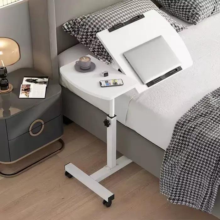 Bureau de chevet, bureau pour ordinateur portable avec tiroirs, 360 °   Planche rotative, doubles ba
