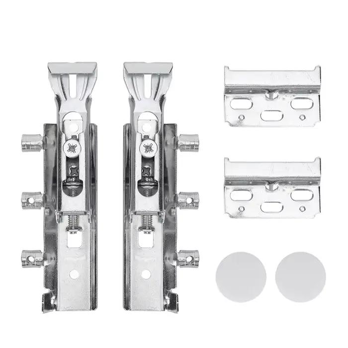 Rail de suspension réglable pour armoire, robuste, en acier laminé à froid, dissimulé, argenté, pour