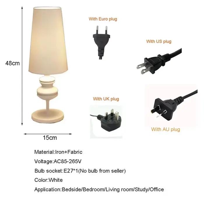 Lampe de chevet Simple et confortable pour chambre à coucher, lampe de Table de lecture pour étude, 