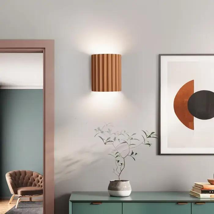 Applique murale nordique moderne en résine, éclairage d'intérieur, lampe de chevet de chambre à couc