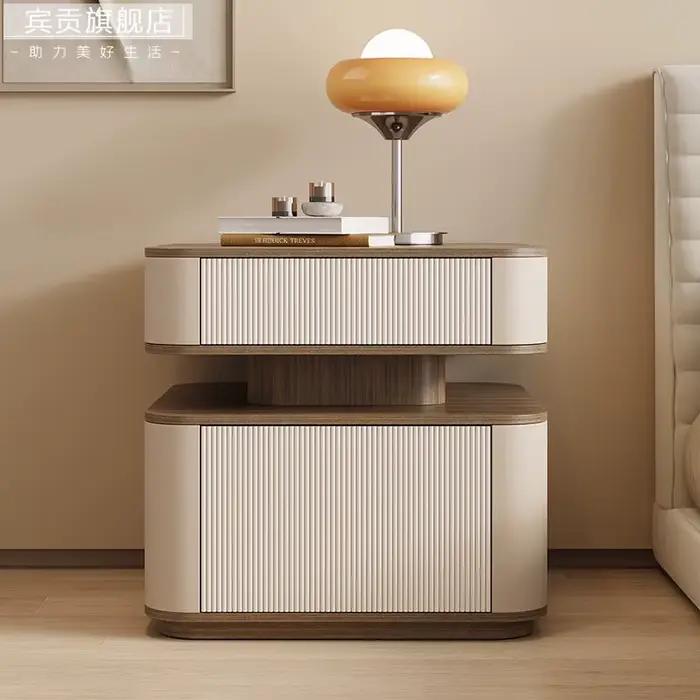 Table de chevet japonaise simple, meuble de rangement étroit en bois, table d'appoint au sol pour ch