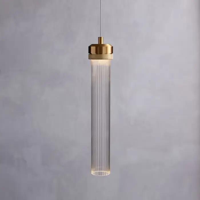 Pendentif LED lumières pour chambre chevet île suspension lampe moderne verre cuisine Restaurant déc