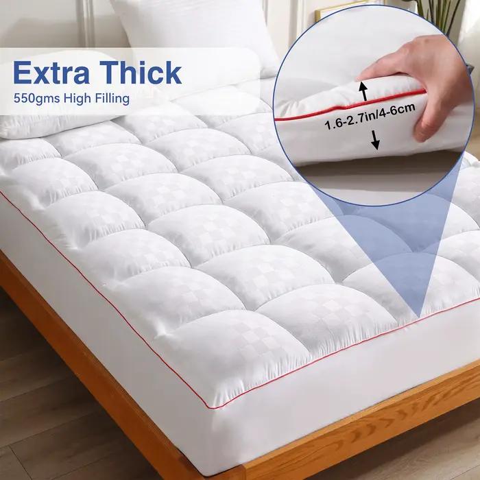 Surmatelas Mr.Tree, surmatelas à coussinets, 5 cm d'épaisseur, en microfibre, surmatelas doux, respi