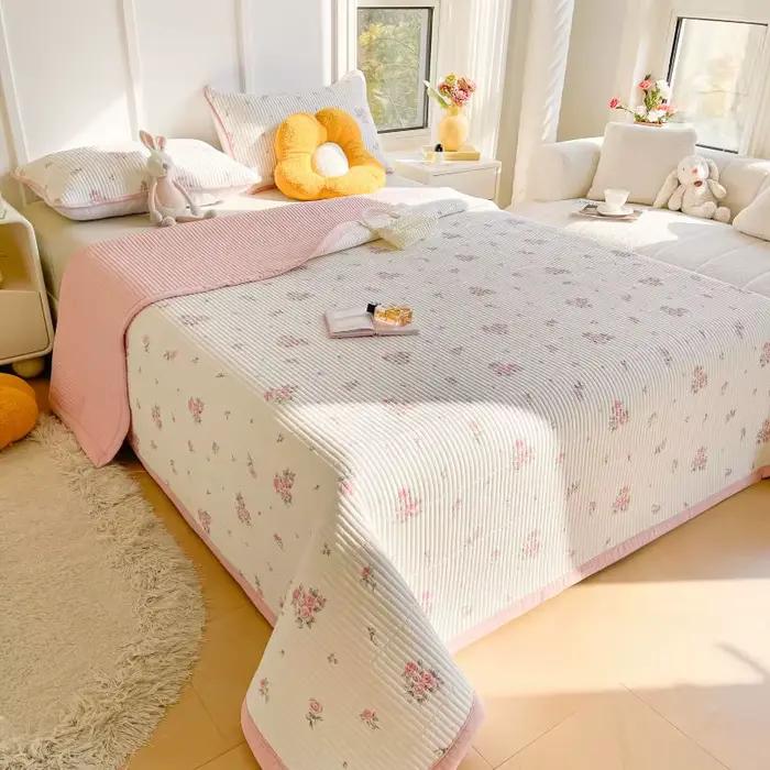 Couvre-lit d'été doux et confortable, couvre-lits polyvalents, drap matelassé respirant et respectue